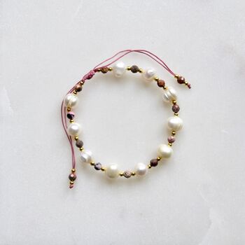 Amalfi Pearl Bracelet With Semi Precious Stones, 6 of 11