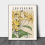 Vintage Yellow 'Les Fleurs' Print, thumbnail 1 of 3