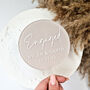 Personalised Acrylic Engagement Cake Topper, thumbnail 2 of 5