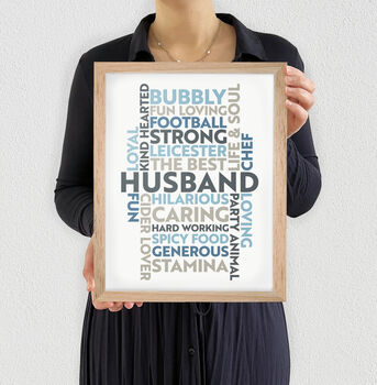 Custom Made Word Cloud Family Art Print Handmade A2, A3, A4, 9 of 12