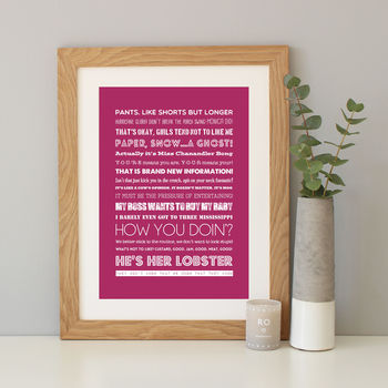 'Friends' The Tv Show Quote Print, 11 of 12
