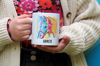 Personalised 'Neon Cowgirl' Horse / Pony Mug, 3 of 3