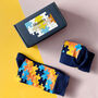 Personalised Men's Jigsaw Socks In A Box, thumbnail 1 of 8
