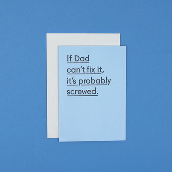 'If Dad Can't Fix It' Funny Father's Day Card For Dad, 3 of 5