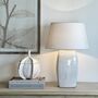 Tall White Crackle Glaze Table Lamp, thumbnail 4 of 6