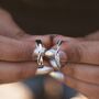 Adjustable Couple Promise Twist Zircon Ring Set, thumbnail 5 of 5