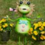 Garden Frog With Two Plant Pots, thumbnail 2 of 3