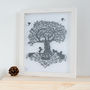 Framed Handmade Family Tree Papercut, thumbnail 1 of 5