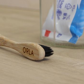 Personalised Eco Friendly Wooden Toothbrush, 2 of 3