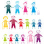 Personalised Stick Family Wall Sticker Portrait, thumbnail 8 of 10