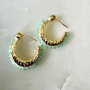 Eclipse Hoops Aqua Chalcedony, 9 of 10