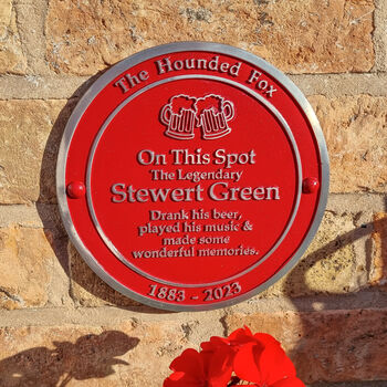 Personalized Large Fun Heritage Gift Blue Plaque, 2 of 4