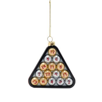 Personalised Snooker Or Pool Christmas Decoration, 3 of 4