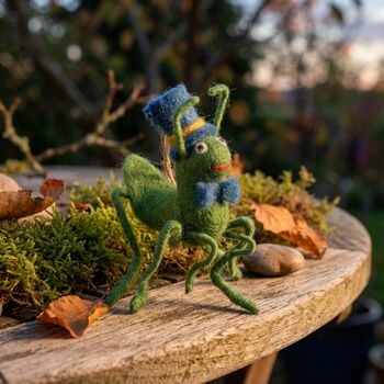 Handmade Felt Jimothy Cricket Decoration, 3 of 3