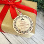 Personalised Circle Wreath Christmas Gift Tag, thumbnail 3 of 5