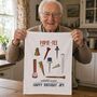 Personalised Nine Tee Tea Towel 90th Birthday Gift For Golfers, thumbnail 1 of 9