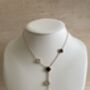 Double Sided Clover Long Necklace Rose Gold White Black, thumbnail 2 of 8