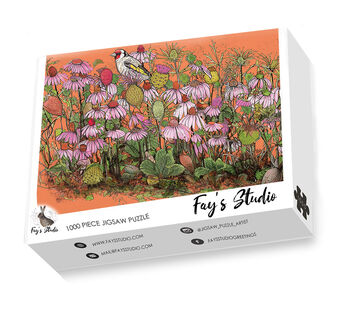 Goldfinch And Coneflowers' 1000 Piece Jigsaw Puzzle, 2 of 4