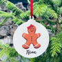 Personalised Gingerbread Wooden Baubles, thumbnail 2 of 4