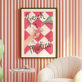 French Martini Cocktail Art Print, 2 of 10