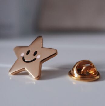 Gold Star Enamel Pin Badge, Congratulations You Did It, 5 of 6