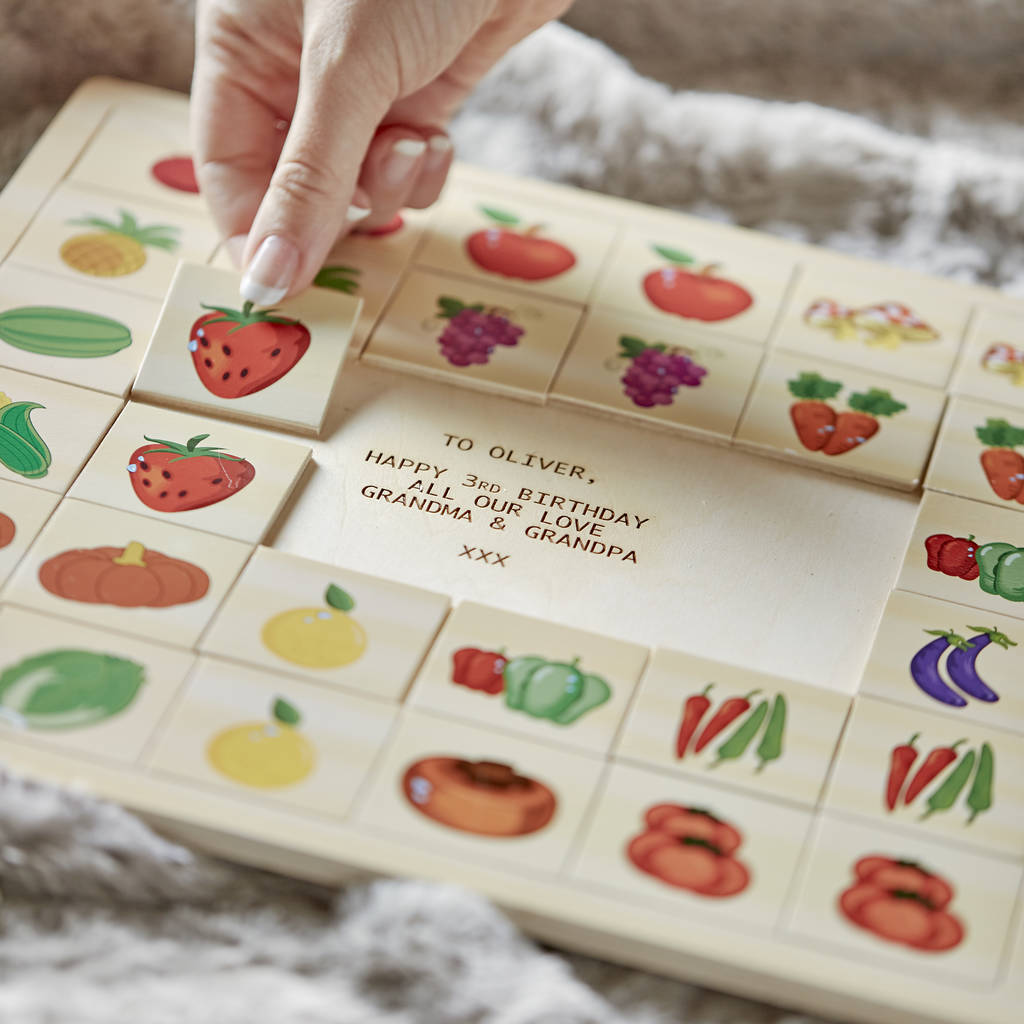 Personalised Fruits And Veg Pairs Puzzle, 1 of 4