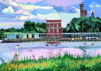 West Reservoir Centre, Woodberry Down Illustration Art Print, 2 of 2