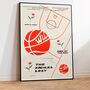 Maggie Rogers 'So Sick Of Dreaming' Basketball And Flowers Lyric Art Print, thumbnail 3 of 5