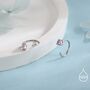 Minimalist Pink Cz Crystal Huggie Hoop Threader Earrings In Sterling Silver, thumbnail 3 of 11