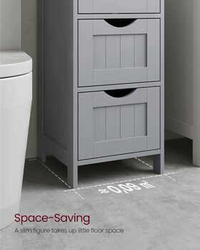 Bathroom Storage Cabinet With Four Drawers, 4 of 9