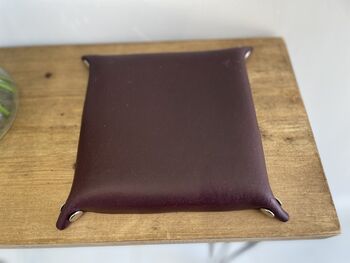 Personalised Burgundy Leather Desk Accessories Tray, 7 of 12