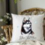 Personalised Husky Hearts Cushion Cover Gift, thumbnail 2 of 2