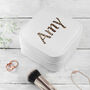 Personalised Animal Print White Travel Jewellery Case, thumbnail 1 of 6