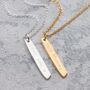 Engraved Vertical Bar Sterling Silver Necklace, thumbnail 6 of 8