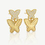 Big Butterfly Drop Earrings In Gold, thumbnail 1 of 4
