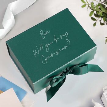 Luxury Personalised Groomsman Wedding Gift Box, 3 of 4