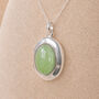 Personalised Sterling Silver Jadeite Gemstone Photo Locket Necklace, thumbnail 1 of 6