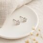 Sterling Silver Micro Star Stud Earrings – 4mm, thumbnail 2 of 5