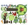 Fabric Woodland Garden Wall Sticker Set, thumbnail 2 of 4