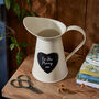 Personalised Heart Pitcher Jug Vase, thumbnail 1 of 5