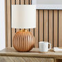 Natural Terracotta Textured Ball Table Lamp, thumbnail 1 of 10