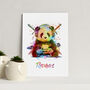Personalised Watercolour Panda Gaming Print, thumbnail 2 of 12