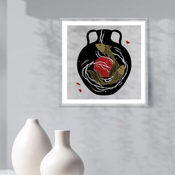 'Meta Koi' Japanese Kintsugi Vase Art Print, 2 of 4