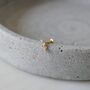 Graduated Diamond Curve Flat Back Earring 14k Gold, thumbnail 1 of 4