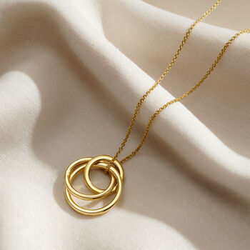 Personalised Family Names Russian Ring Necklace, 4 of 12