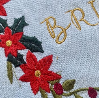 Merry And Bright Embroidered Banner, 7 of 10