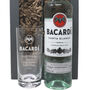 Personalised Bacardi Label Highball Glass And 70cl Bottle Of Bacardi In Presentation Gift Box, thumbnail 1 of 3