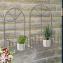 Set Of Two Iron Arch Wall Planters, thumbnail 1 of 4