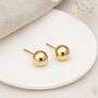 9ct Yellow Gold Polished Ball Stud Earrings – 6mm, thumbnail 1 of 6