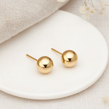 9ct Gold Ball Stud Earrings – 6mm, 6 of 10